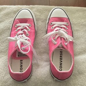 Bright pink converse , worn 2x